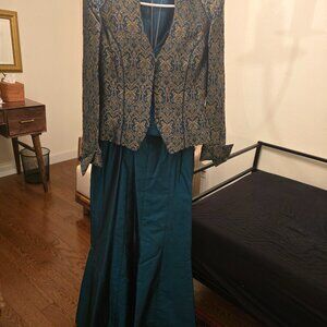 3 piece formal ensemble: halter, skirt and jacket